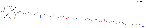 N-(23-amino-3,6,9,12,15,18,21-heptaoxatricosyl)-5-((3aS,4S,6aR)-2-oxohexahydro-1H-thieno[3,4-d]imidazol-4-yl)pentanamide