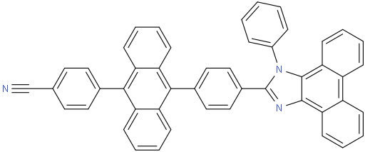 4-(10-(4-(1-Phenyl-1H-phenanthro[9,10-d]imidazol-2-yl)phenyl)anthracen-9-yl)benzonitrile
